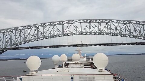 Sailing Under Francis Scott Key Bridge Baltimore on Carnival Legend July 2023