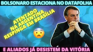 Bolsonaro estaciona no Datafolha e já perde a expectativa de vitória