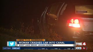 Woman crashes car into canal in Lehigh Acres