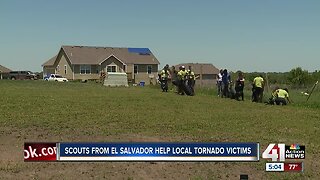 Scouts from El Salvador help local tornado victims