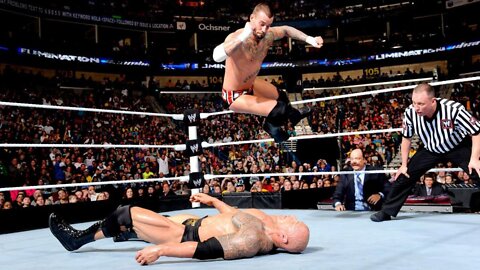 CM Punk vs The Rock Elimination Chamber 2013 Highlights