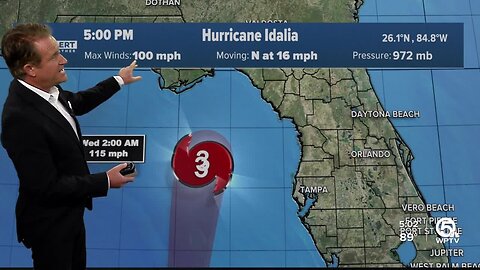 Hurricane Idalia strengthens to Category 2, packing 100 mph winds