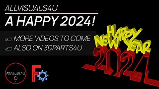 🧨 A Happy 2024 - FreeCAD Edit STL - New Year 3D Model - New Year Wishes 3D