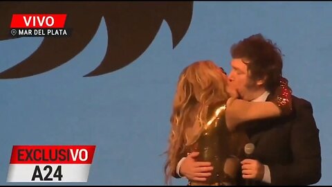 Argentine President Javier Milei Makes Out With Girlfriend On Stage