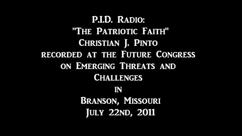 08 The Patriotic Faith: An Interview with Christian J Pinto