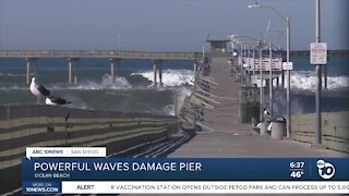 OB Pier remains closed with more strong surf expected