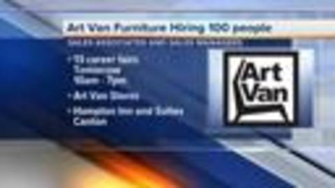 Art Van Furniture is hiring 100 people during 13 career fairs Sept. 28, 2017