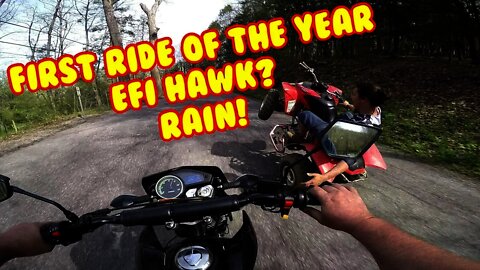 [E45] HAWK 250 First ride of the year, Quad wheelie (brappin845) , EFI Hawk? RAIN magician