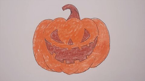 How to Draw Halloween Pumpkin | Step by step | Very easy | Art Video