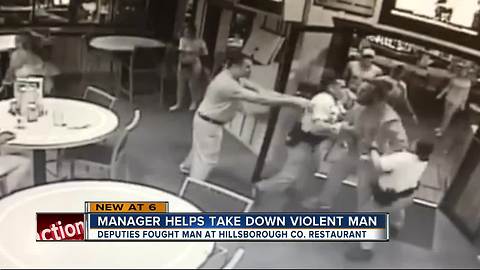 Hooters manager helps deputies take down violent man