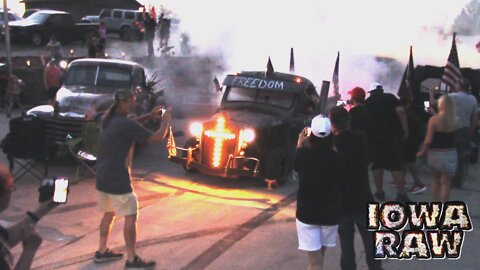 The People's Convoy Rolls Through Iowa at the Farm Boy Garage