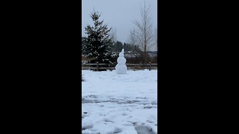 Snowman in Kirkland, Washington