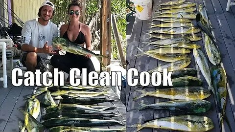 24 Mahi in 20 minutes! INSANE FISHING Florida Keys {Catch Clean and Cook}