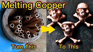 Melting Copper - Scrapping Copper - PURE Copper Skulls (FREE Copper)