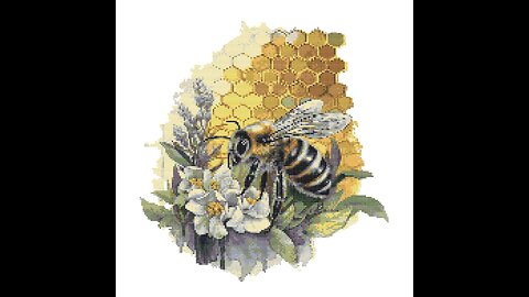 Floral Honey Bee Cross Stitch Pattern by Welovit | welovit.net | #welovit