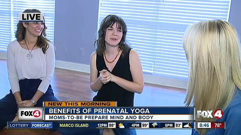 Prenatal yoga at 8:30 a.m.