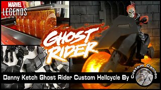 Marvel Legends Danny Ketch Ghost Rider Custom Hellcycle By Custom Cannon