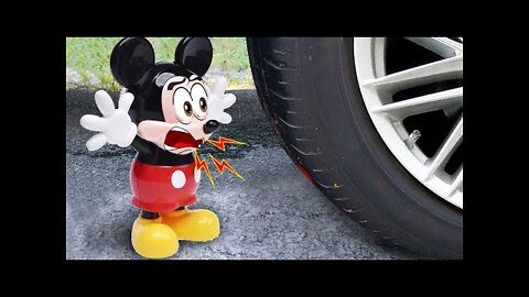 Crushing Crunchy & Soft Things by Car 🚓 Car vs Mickey Mouse | Funny Woa Doodles
