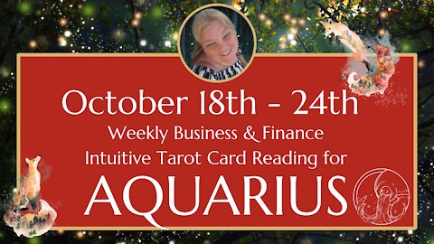 ♒ AQUARIUS 🏺 | OCTOBER 18th - 24th | CHOOSE YOUR BIZ IDEAS WISELY! | Weekly BUSINESS Tarot Reading