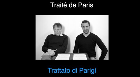TRAITE DE PARIS - TRATTATO DI PARIGI entre la France et l' Italie