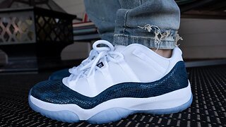 Air Jordan 11 Low Navy Snakeskin w/On Foot UNDER RETAIL!