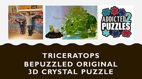 Triceratops 3D Crystal Puzzle Tutorial