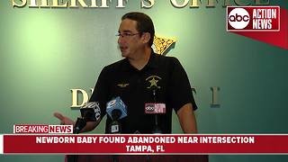 Newborn baby found abandoned near Tampa intersection