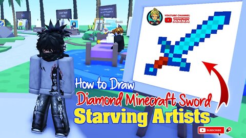 How to Draw Minecraft Sword in Starving Artists (step by step)