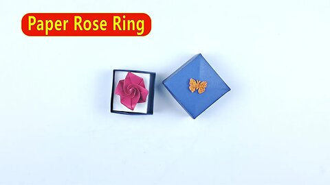 How to Make a Beautiful Paper Rose Ring/DIY Paper Ring/Easy Crafts