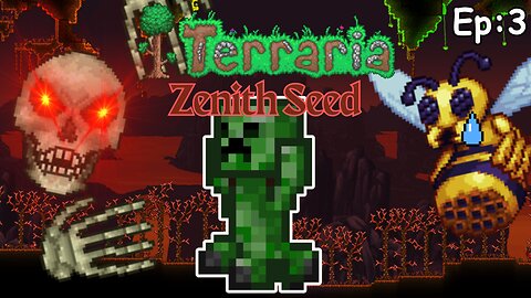 Terraria's Zenith Seed - Ep 3: Queen Bee & Skeletron