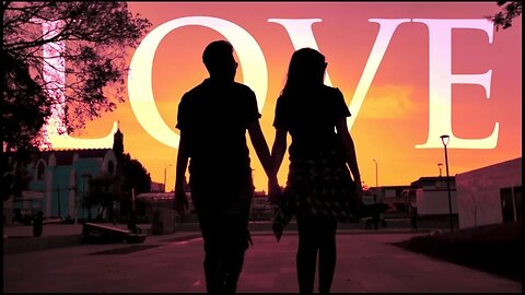 LOVE Is In The Air, Romantic Young Couple Take A Sunset Walk