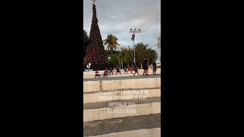 Flores Guatemala Basketball With Christmas Decorations in play!