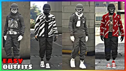 Top 4 Best Easy To Make Male Tryhard Black Jogger Outfits #3 (GTA Online)