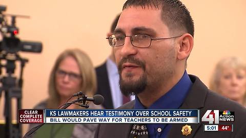 Parents, school leaders flock to Topeka to testify about arming teachers