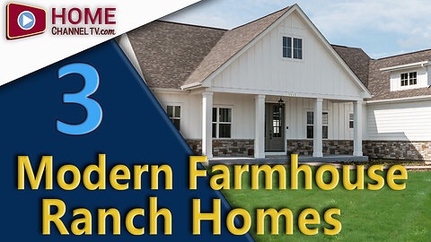 3 Modern Farmhouse Style Ranch Homes Toured in 3-Minutes