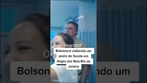 Bolsonaro visitando um posto de saúde em Angra dos Reis Rio de Janeiro RJ