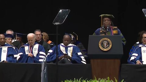 Joe Biden Has Difficulty Sitting Still At Howard University Commencement Ceremony