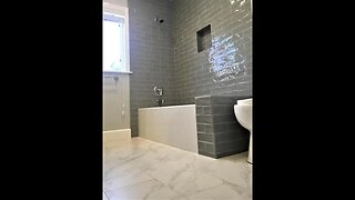 Gray Subway Tile Bath & Shower Tile Ideas EP 13