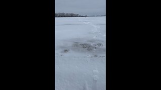 Ice hike sandusky bay