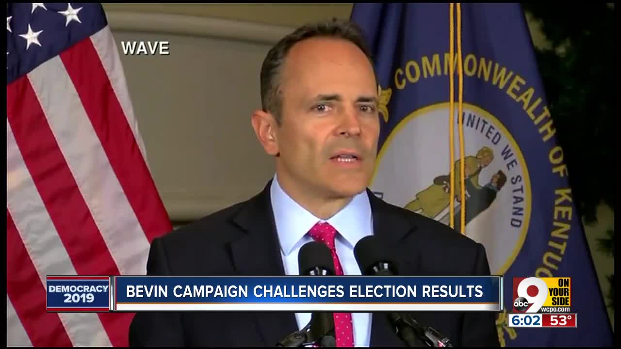 Kentucky Gov. Matt Bevin officially challenges vote, cites history of vote fraud
