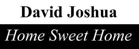 David Joshua - Home Sweet Home [Music Video]