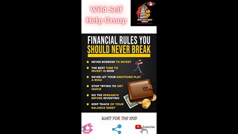 🔥Financial rules you should never break🔥#shorts🔥#viralshorts🔥#motivation🔥#wildselfhelpgroup🔥