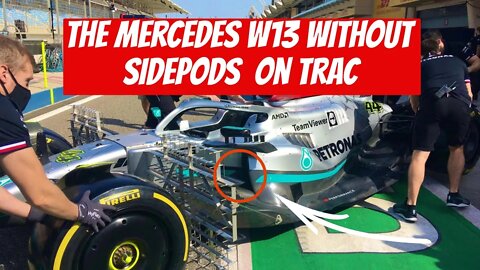 The Mercedes W13 without sidepods | Mercedes New Upgrade for de 2022