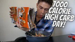 I TRIED @gregdoucette ONE DAY OUT HIGH CARB DAY! (7000 CALORIES)