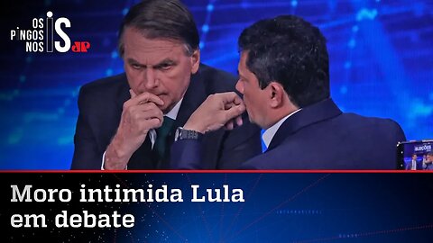 Moro acompanha Bolsonaro em debate com Lula na Band