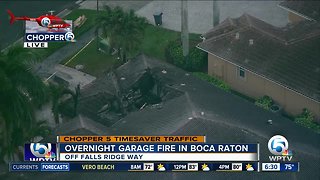 Large fire damages western Boca Raton home overnight