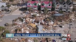 President Trump signs a bill to help those in disaster areas