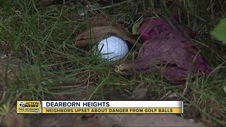 Neighbors upset about danger from golf balls in Dearborn Heights