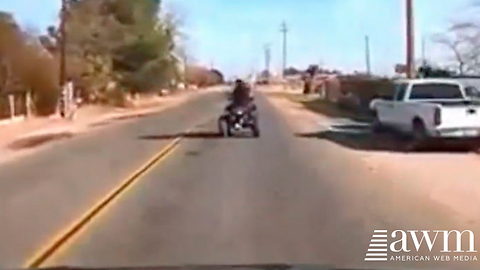 Man Fleeing Police On ATV Refuses To Stop, Watch As Karma Takes Over