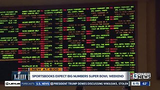 Las Vegas sportsbooks expect big numbers for Super Bowl Weekend